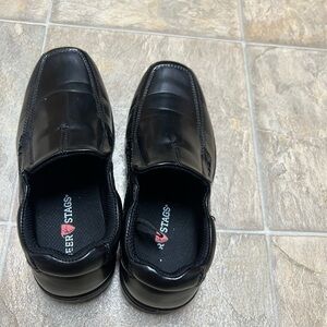 Deer Stags Black Dress Shoes Elegant Minimalist Design